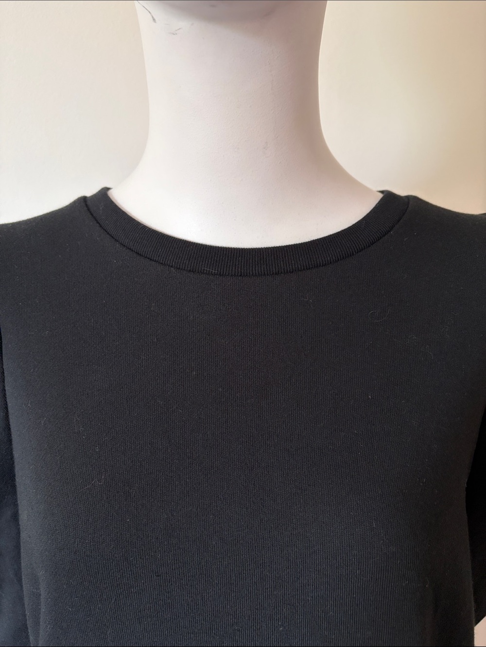 GAP Puff Sleve Black Crewneck Sweatshirt - Picture 5 of 14